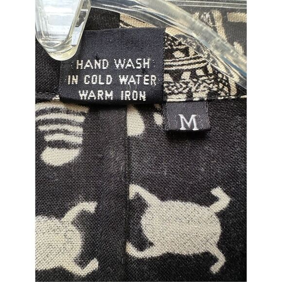 Sam Hilu Vtg artful black & white animal print open front blazer size M #42-1868 - Picture 3 of 6